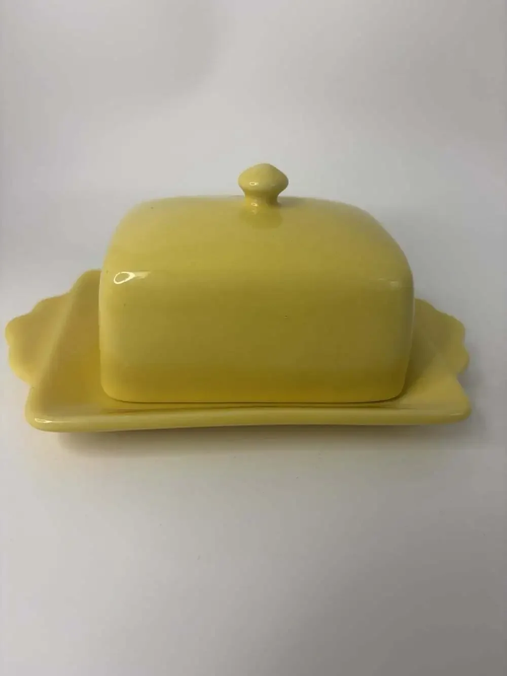 Biscuit Half Stick Butter Dish, Yellow Microwave And Dishwasher Safe